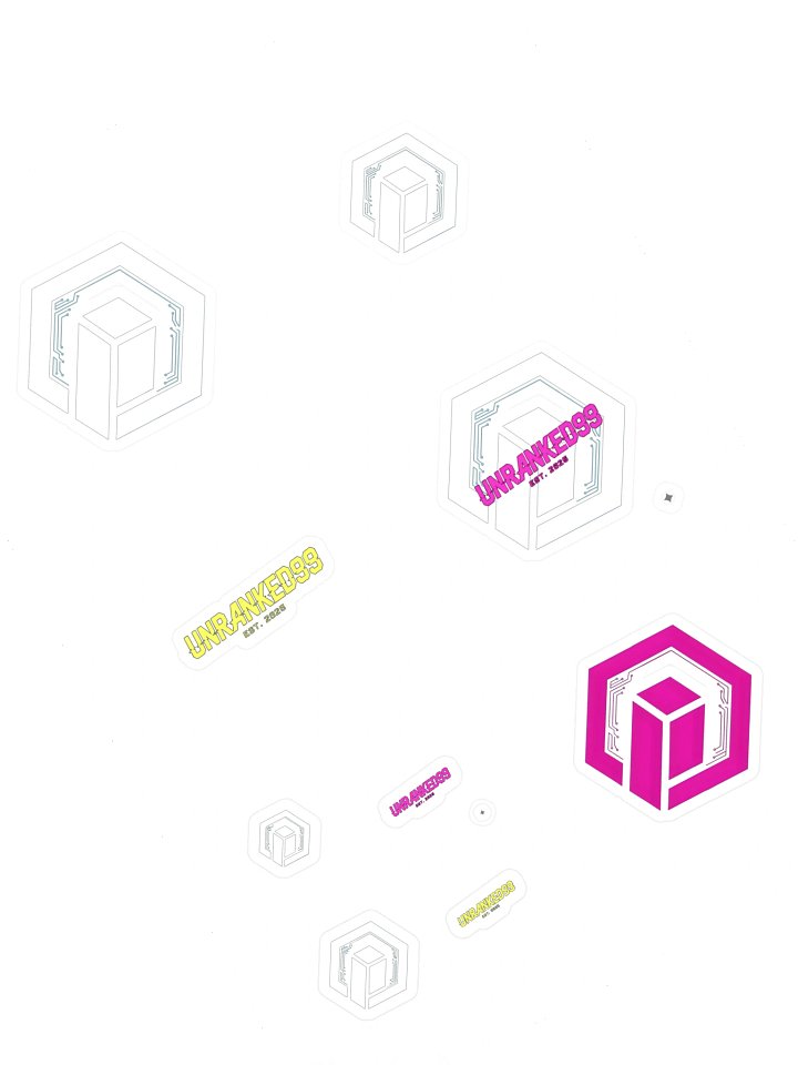 UNRANKED99 Hex Logo Sticker Sheet product image (1)