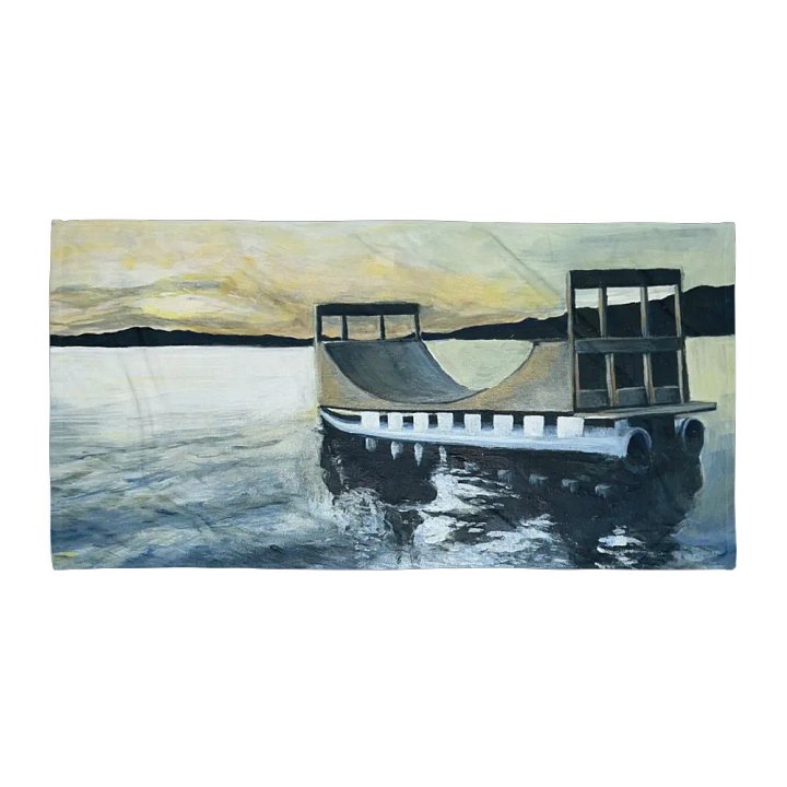 Rampboat painting beach towel product image (1)