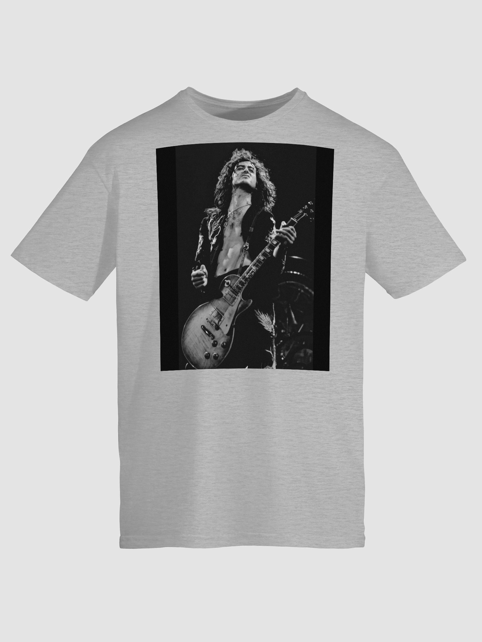 Led Zeppelin Guitarist T-Shirt | Black & White Live Rock Concert Photo Tee | Classic Rock Shirt product image (6)
