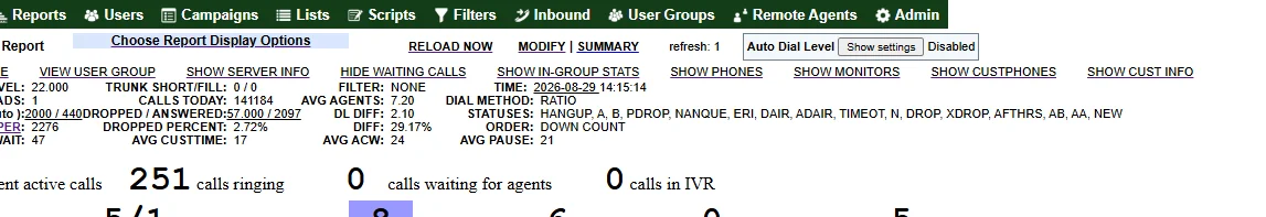 VICIdial Auto Dial Level Adjustment in Realtime Reports | Manual + Automated Control product image (1)