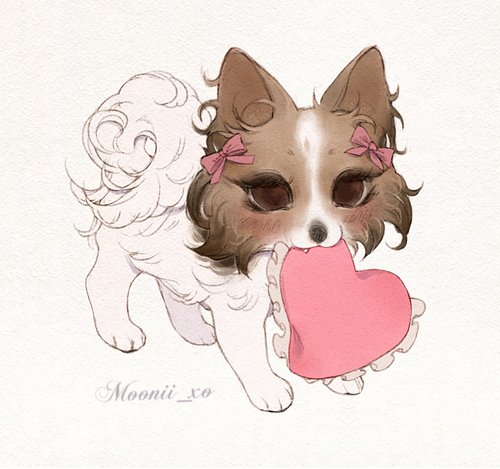 I got the opportunity to work on two pieces of this absolutely gorgeous cutie named Bowie 🎀 
I always adored papillons and I’...