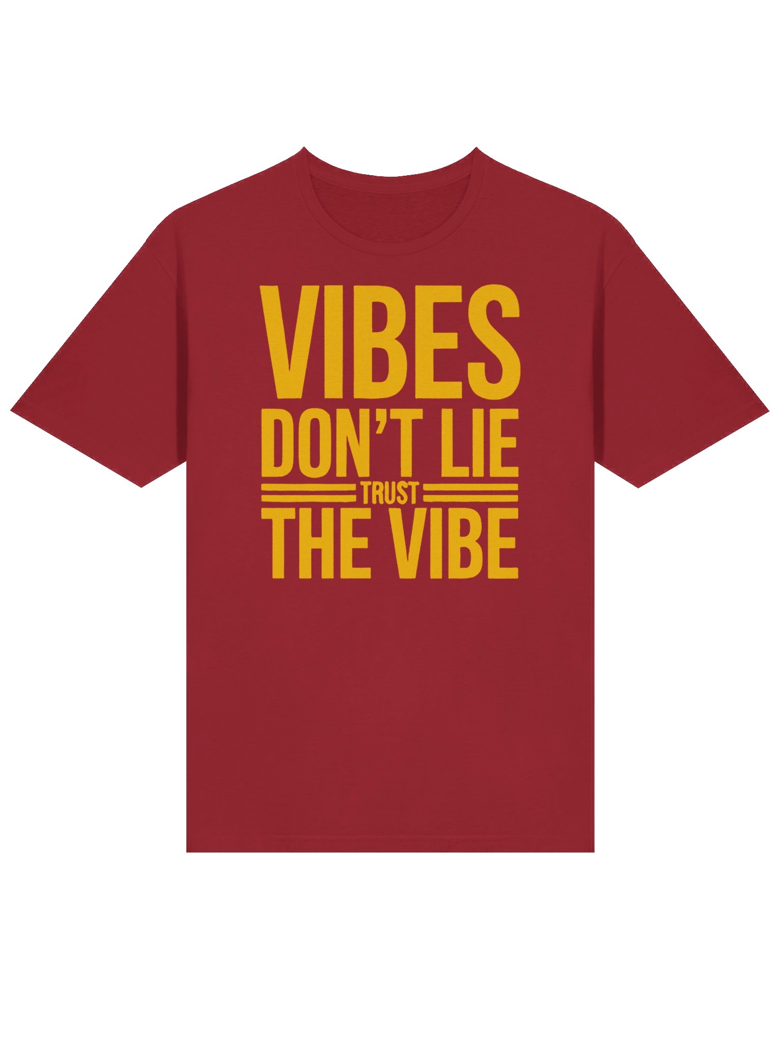 VIBES DON’T LIE, TRUST THE VIBE - Bold Yellow Graphic T-Shirt product image (15)