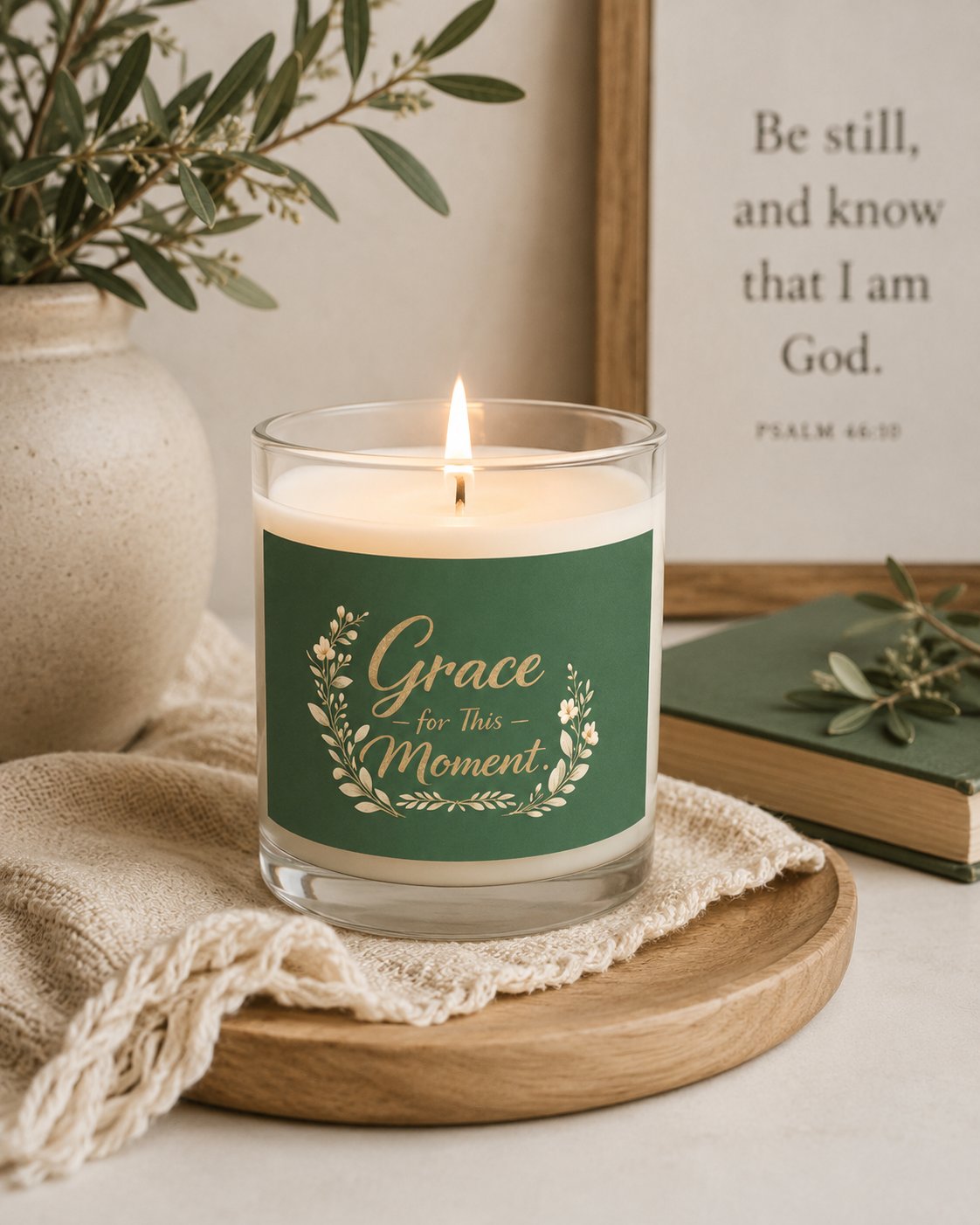 Grace for This Moment Candle, Christian Gift for Women, Faith Inspired Soy Candle, Cozy Christian Home Decor product image (1)