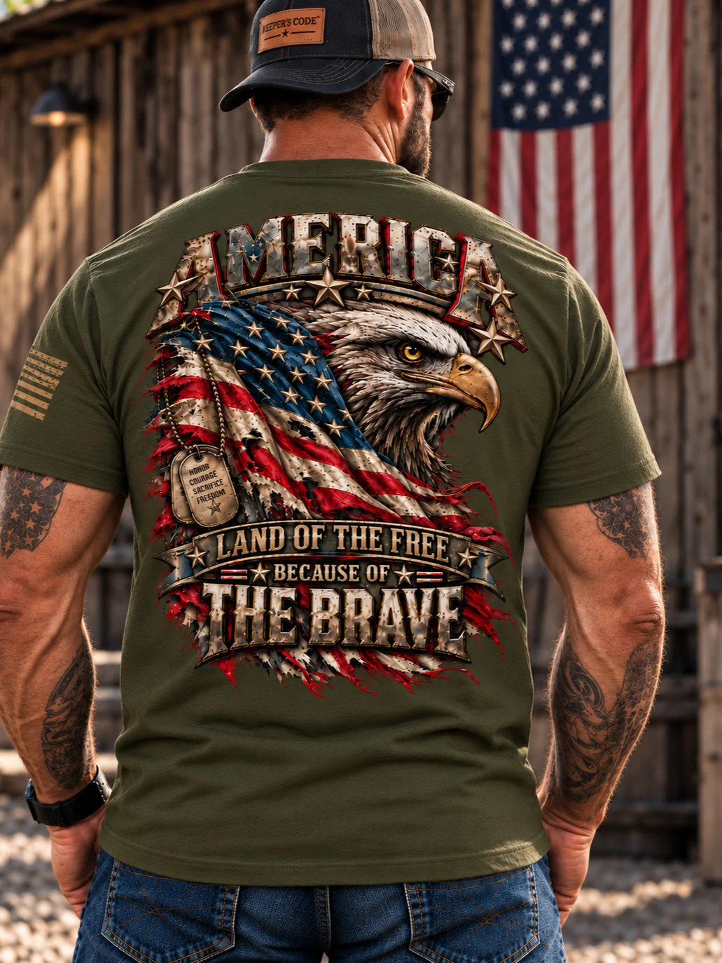 Men’s Land of the Free Eagle T-Shirt product image (38)