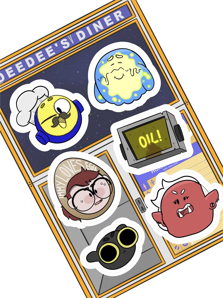 DeeDee's Diner Sticker Sheet product image (1)