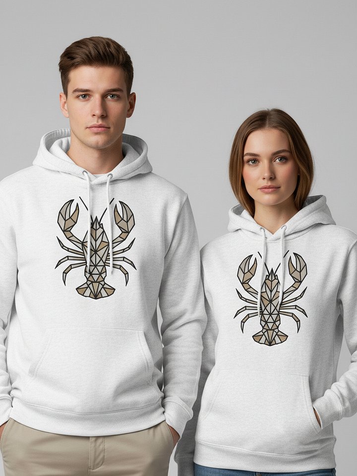 Diamond Shell Hoodie | Luxe Lobster Streetwear Pullover product image (1)