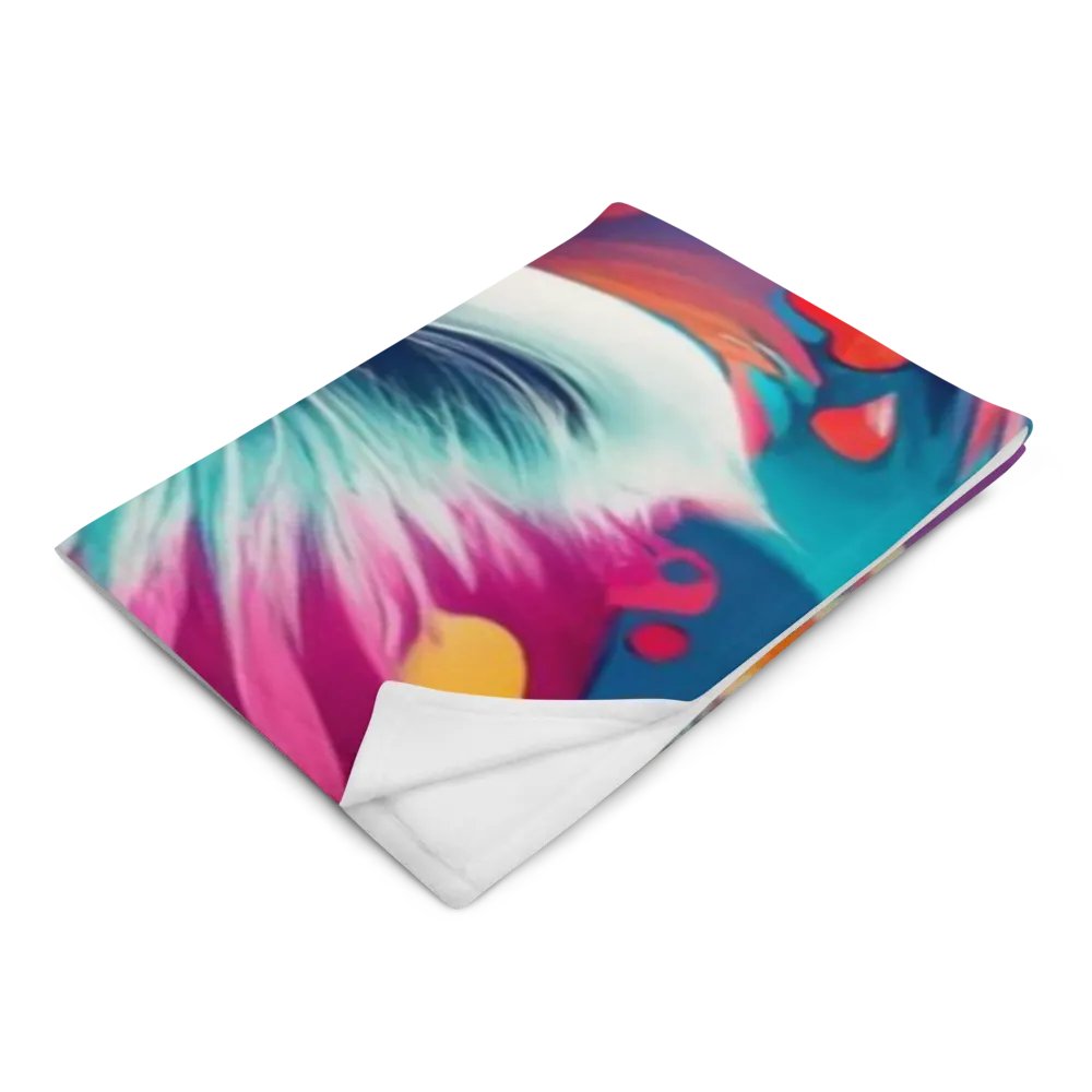 Pretty Floral Fox Face Throw Blanket product image (4)