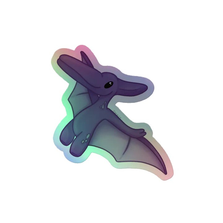 Pterodactyl Plushie Holographic Sticker product image (2)