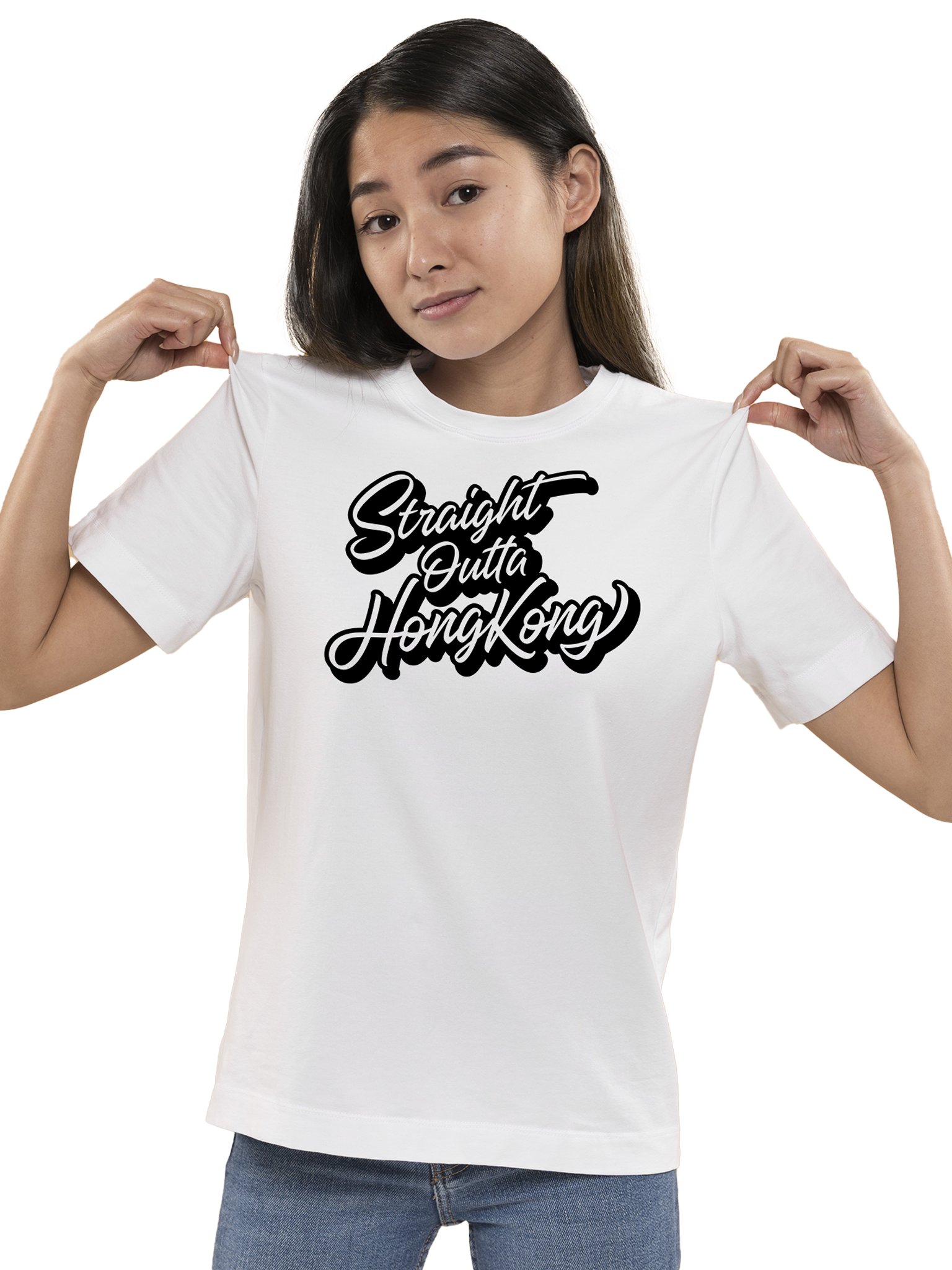 STRAIGHT OUTTA HONG KONG (Outline) Unisex T-shirt product image (6)
