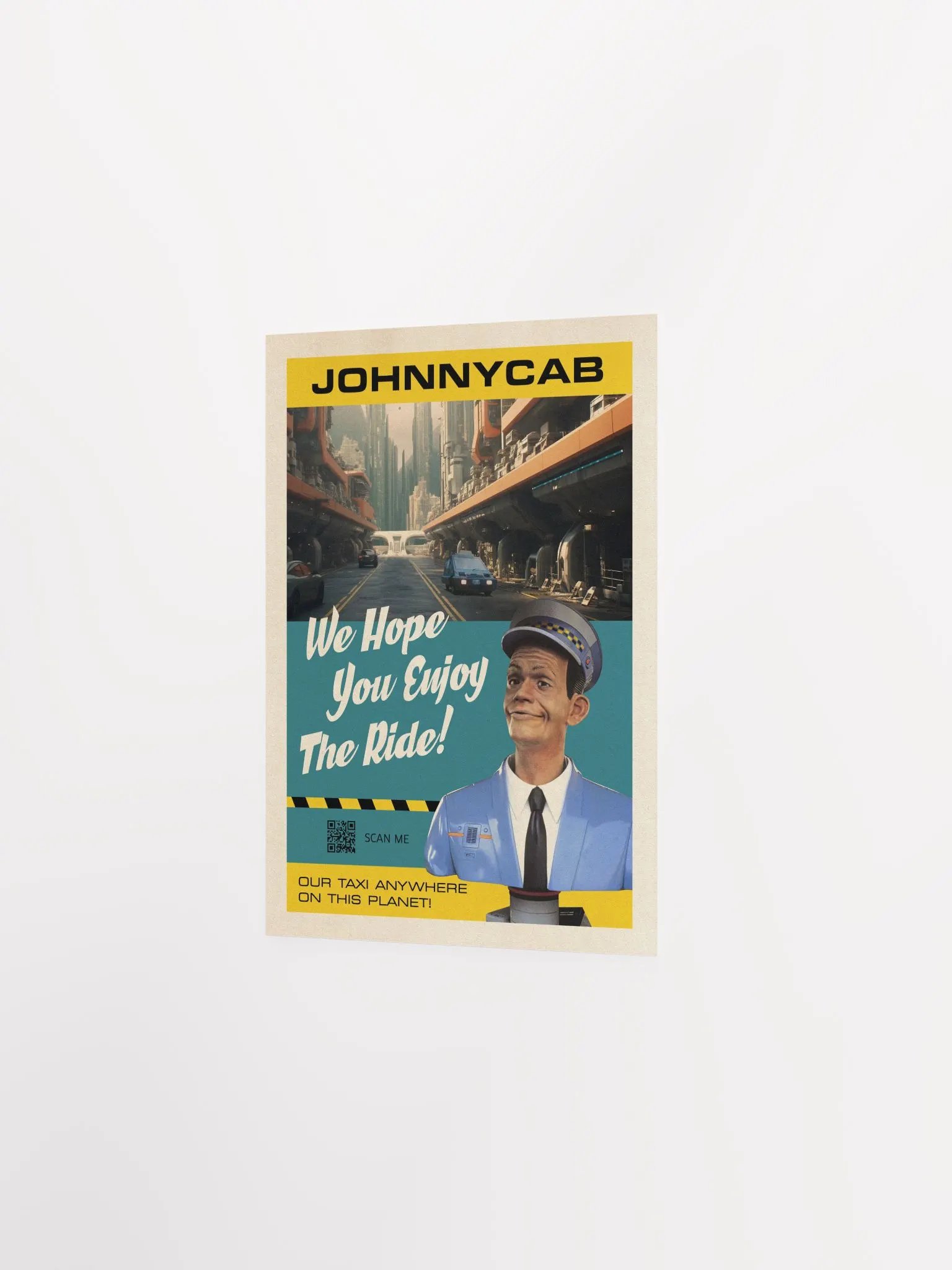 Johnnycab. Ad. Total Recall, 1990 — Vintage space poster, movie poster product image (9)