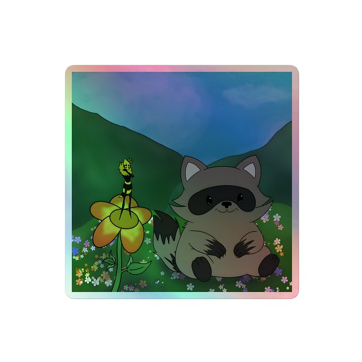 plouj33 x RespawnRaccoon Holographic Sticker product image (2)
