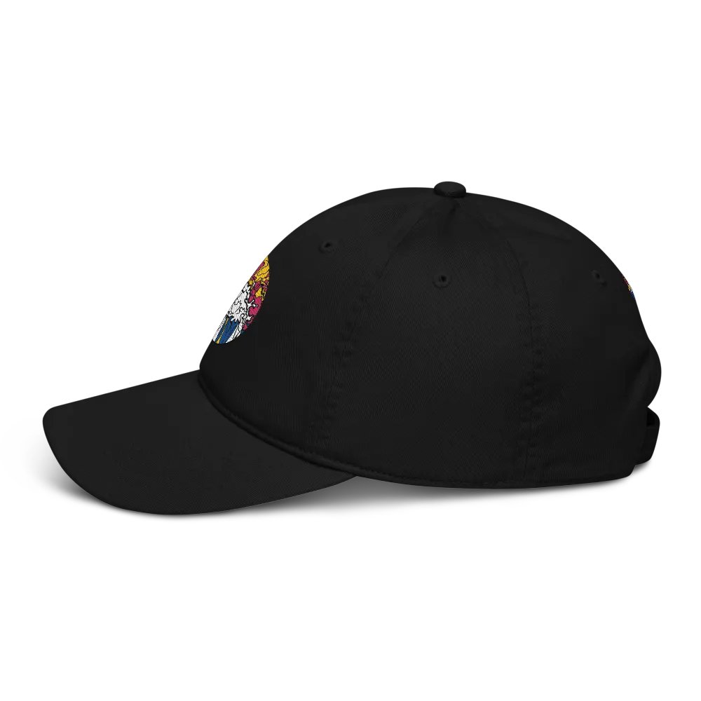 Sunburst Swirl Organic Dad Hat - Wave at Sunset product image (6)
