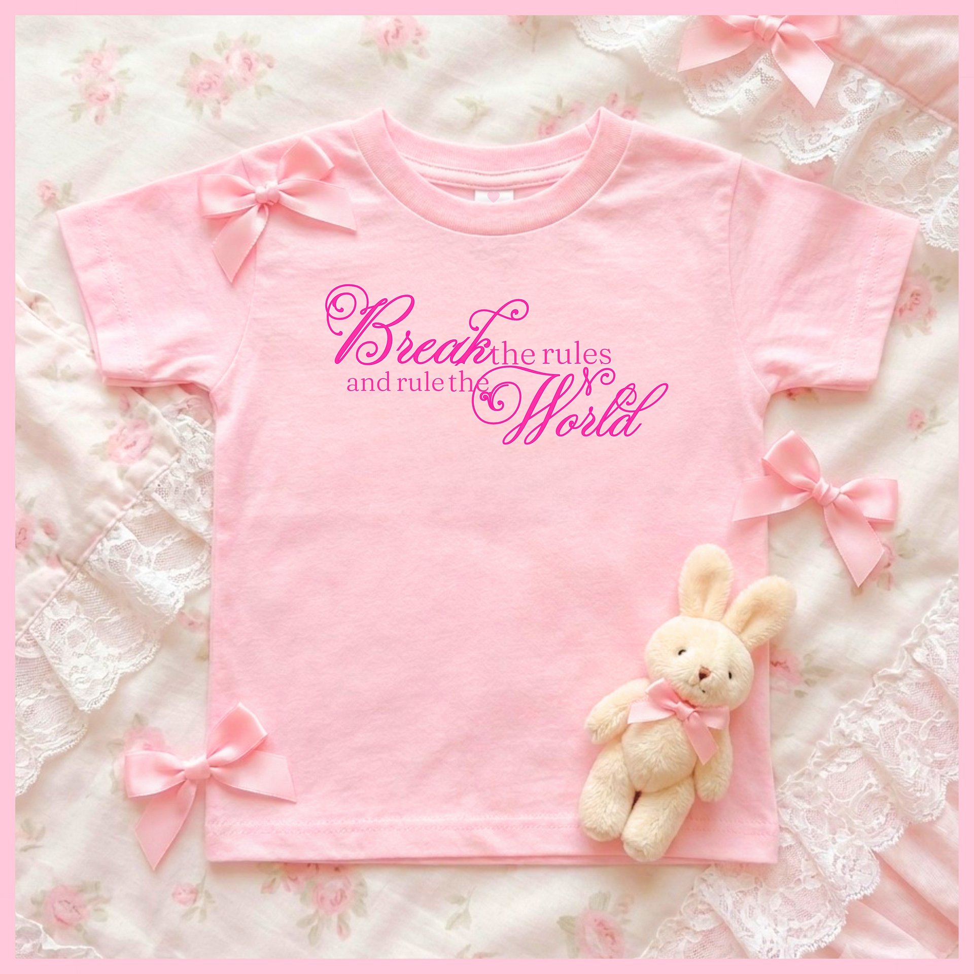 Break the rules and rule the World🩷Super Soft🪽T-shirt🩷 product image (1)