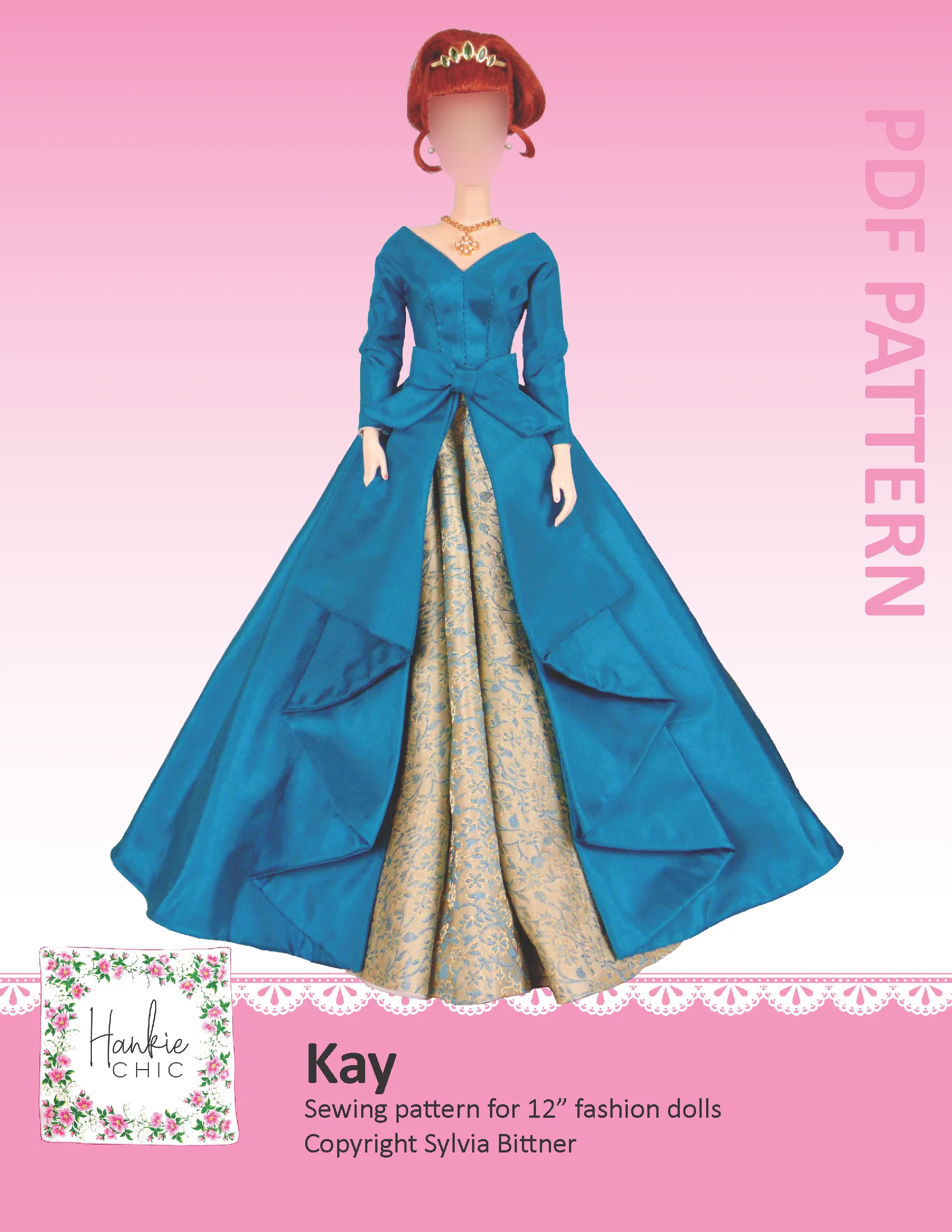 Kay sewing pattern for 12" fashion dolls product image (1)