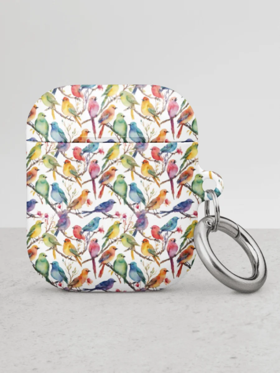 Multi Coloured Birds Ear Bud Case product image (1)