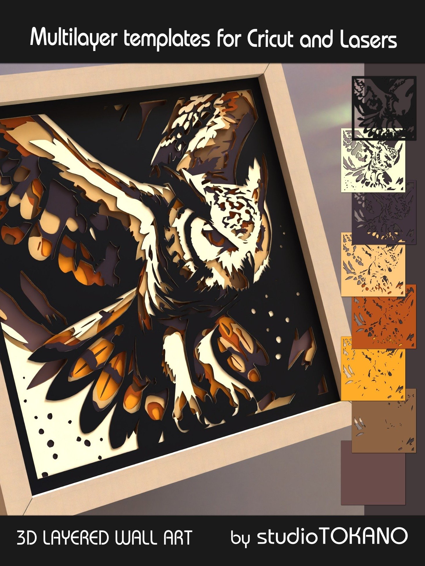 Owl Multi layered Shadowbox product image (12)