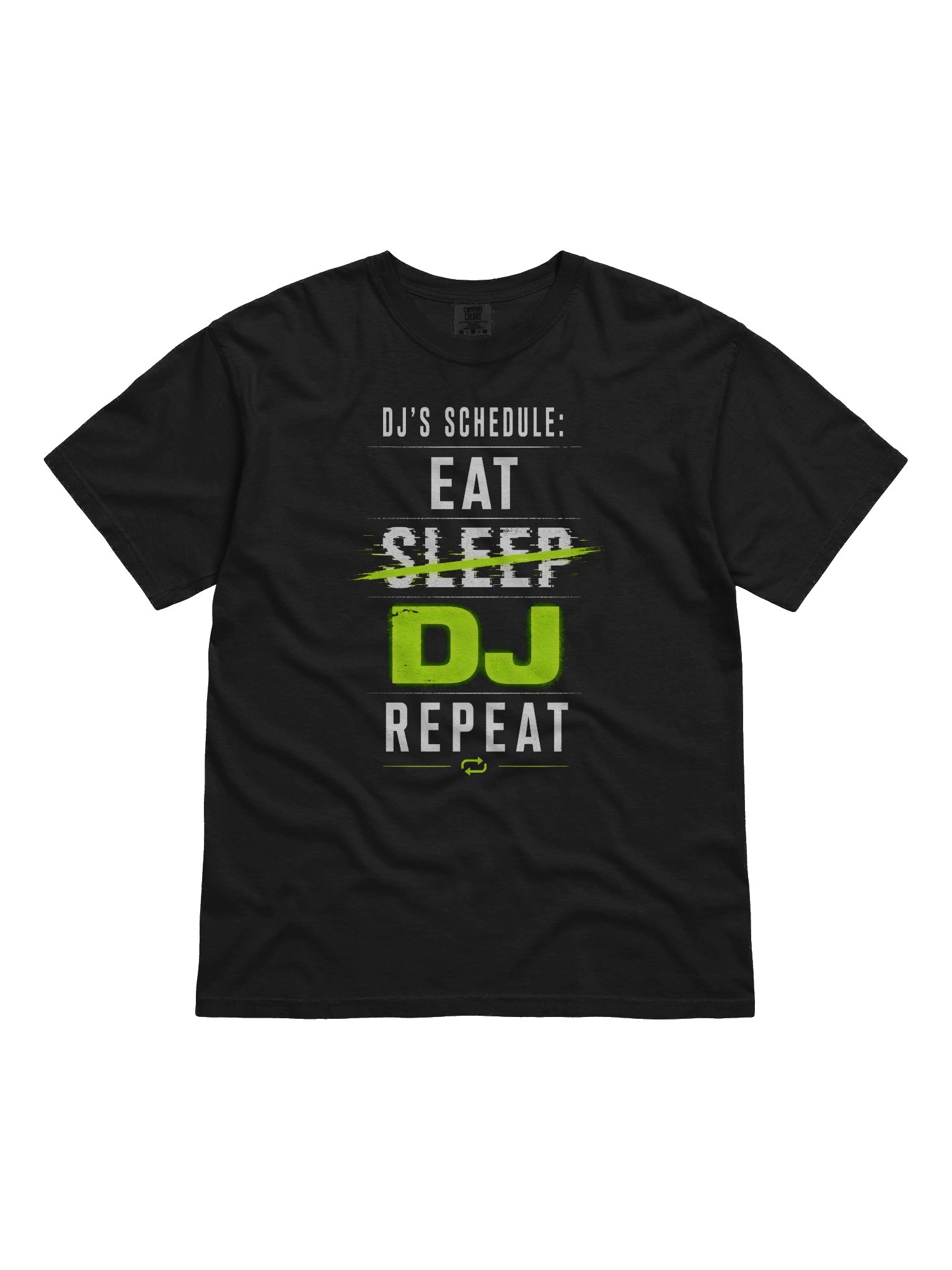 🔥 DJ’s Schedule Tee – Acid Green Edition product image (2)