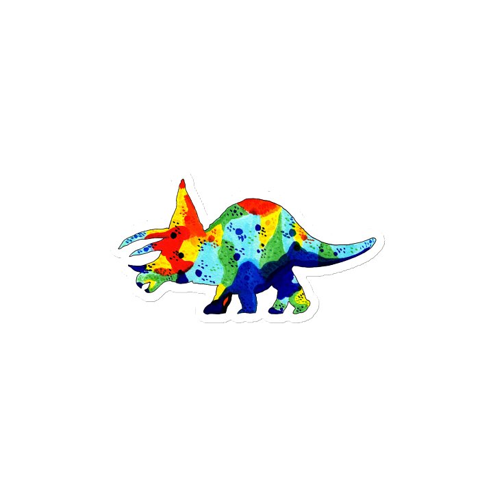 Trusty Triceratops Watercolour Magnet product image (2)
