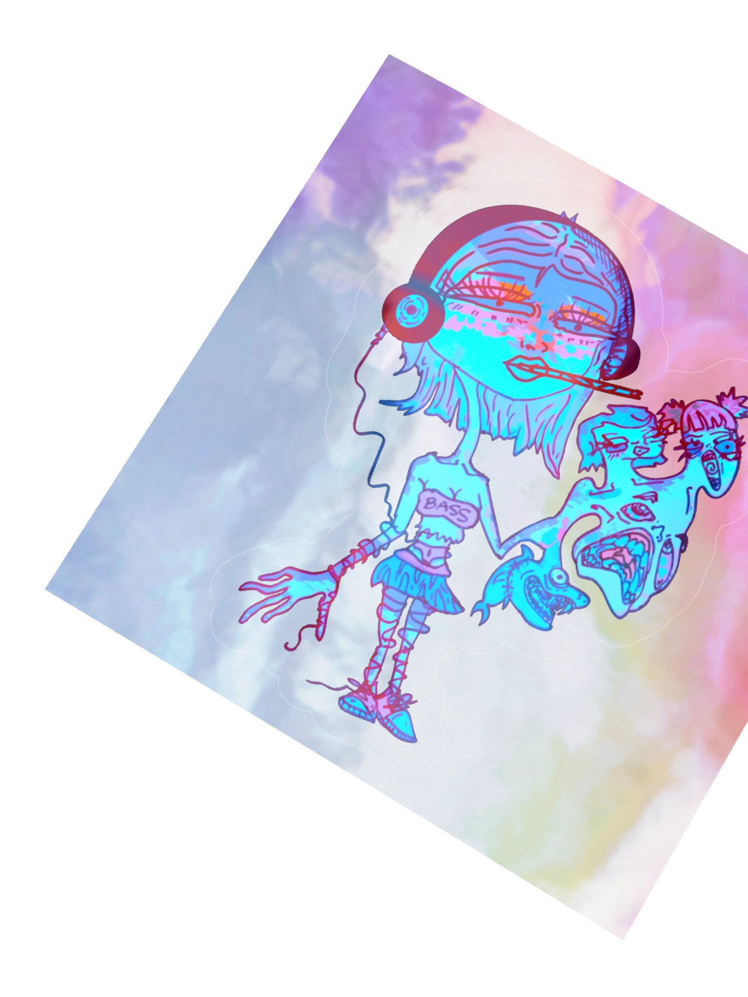 BASS BABE Holo Sticker product image (4)