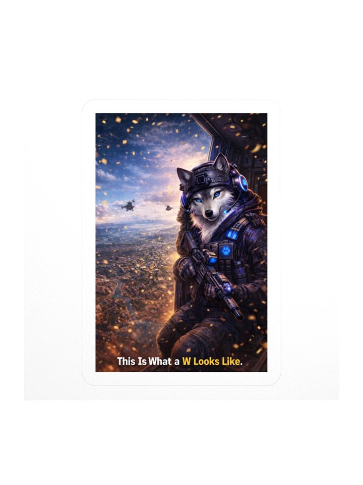 Wolf Tactical Helicopter Kiss Cut Stickers product image (1)