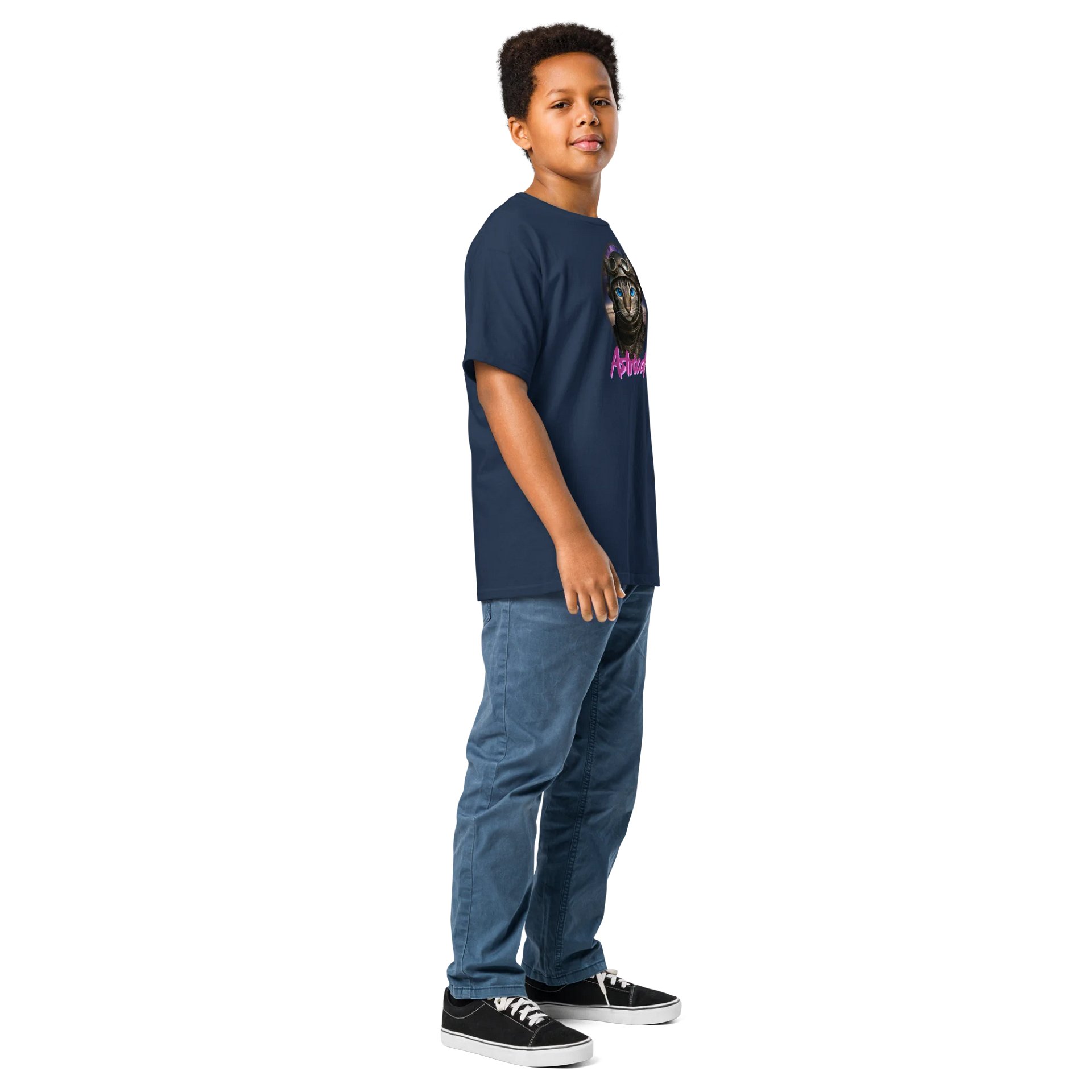 Astrocat, youth model, classic t-shirt product image (16)