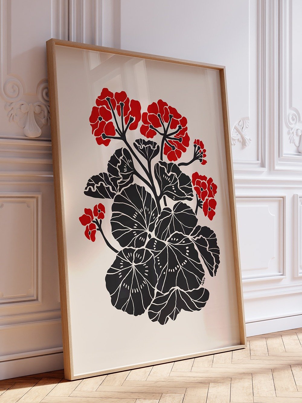 Geranium Flower Art Print, Botanical Poster product image (4)