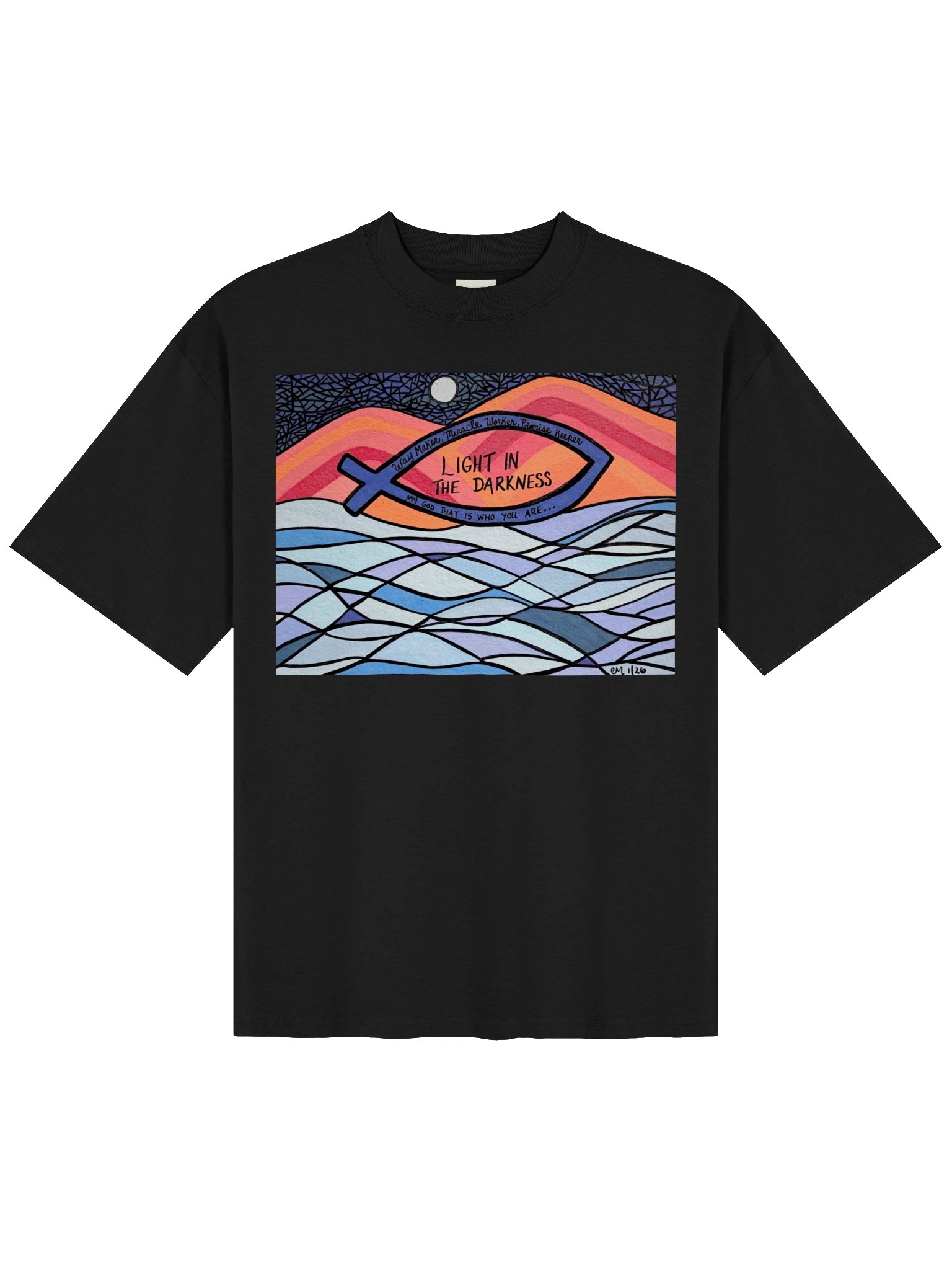 Light in the Darkness Christian Fish Tee product image (1)