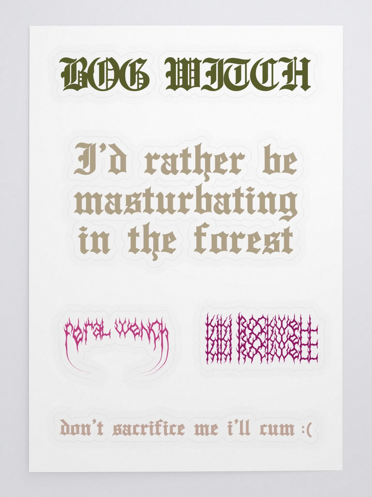 'Slightly Unhinged Slogans' Stickers product image (1)