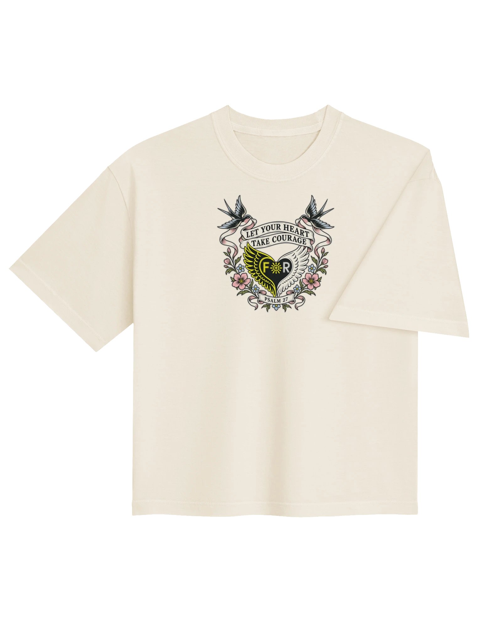 Let Your Heart Take Courage | Psalm 27 Boxy Tee product image (13)