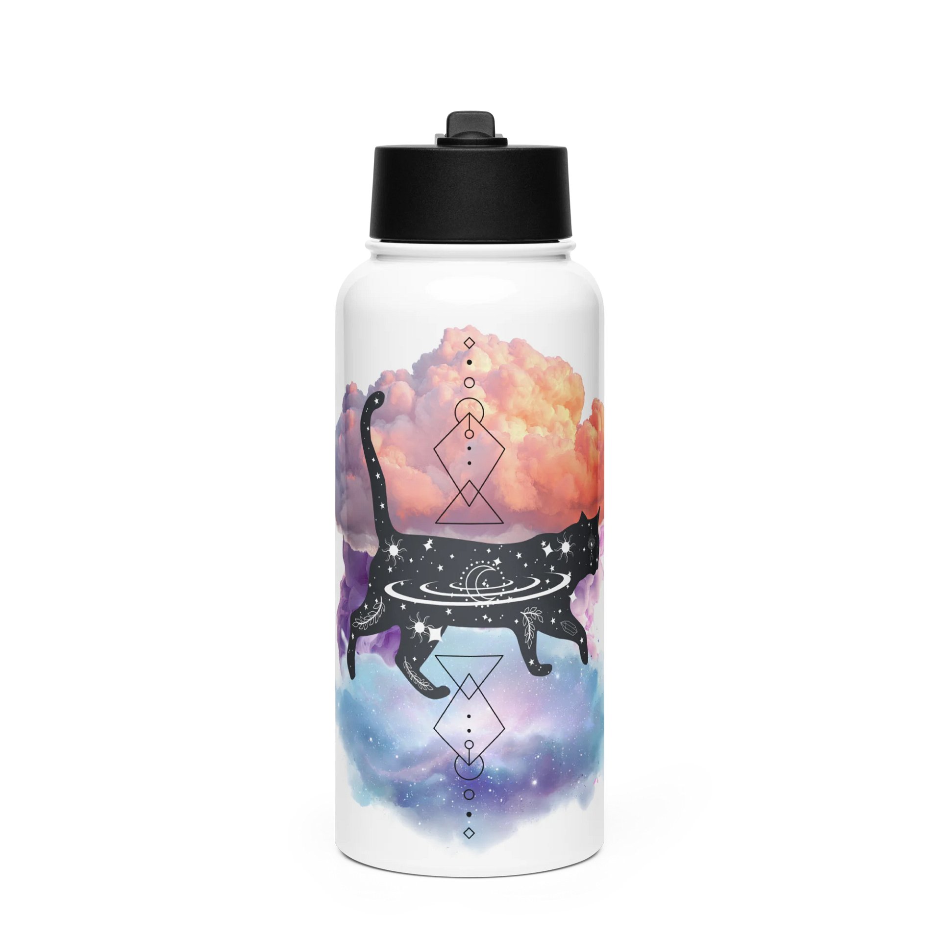 Cosmic Feline Stainless Steel Water Bottle product image (1)