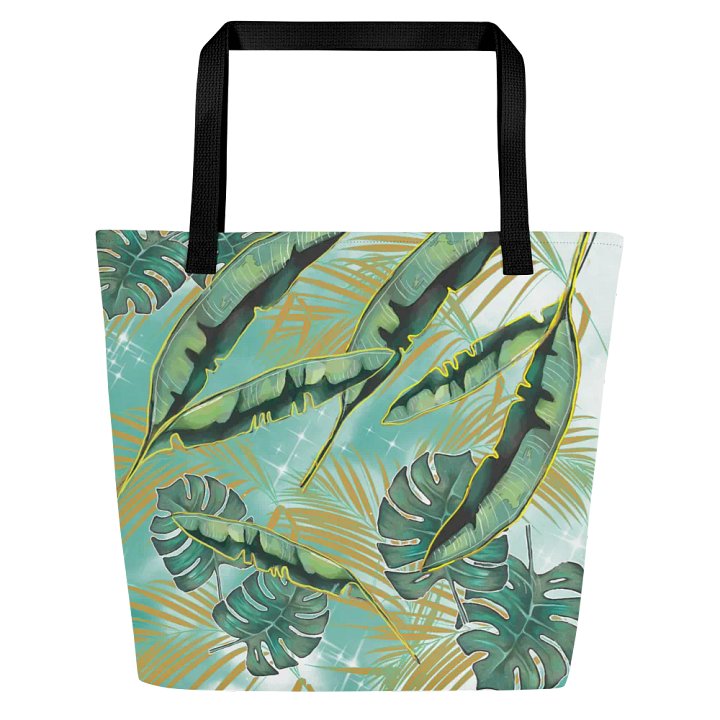 Leafy Paradise Print Tote | Tropical Tote product image (1)