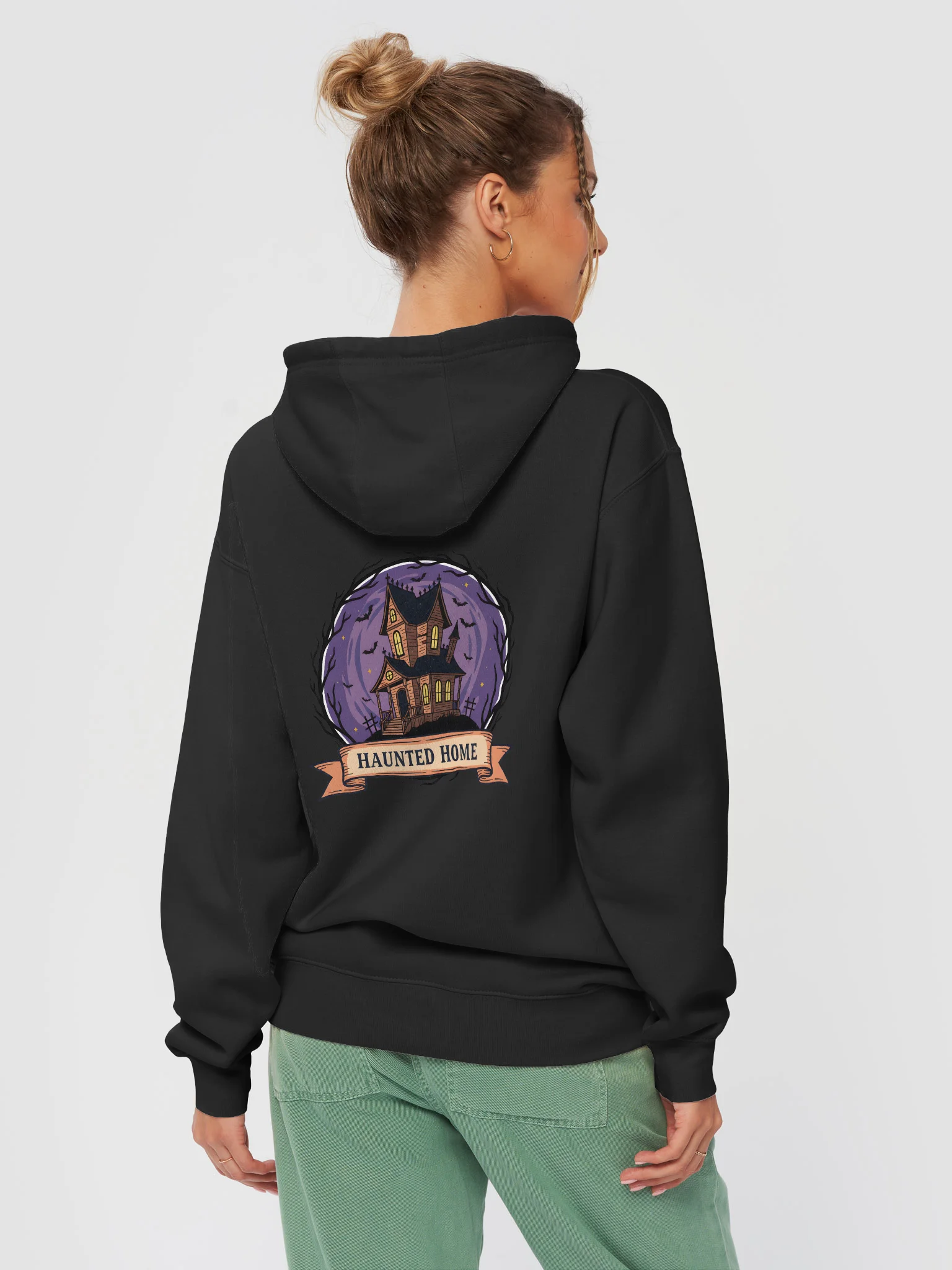 Haunted Home Halloween Hoodie – Spooky Haunted House Sweatshirt for Scary Season Outfits product image (25)