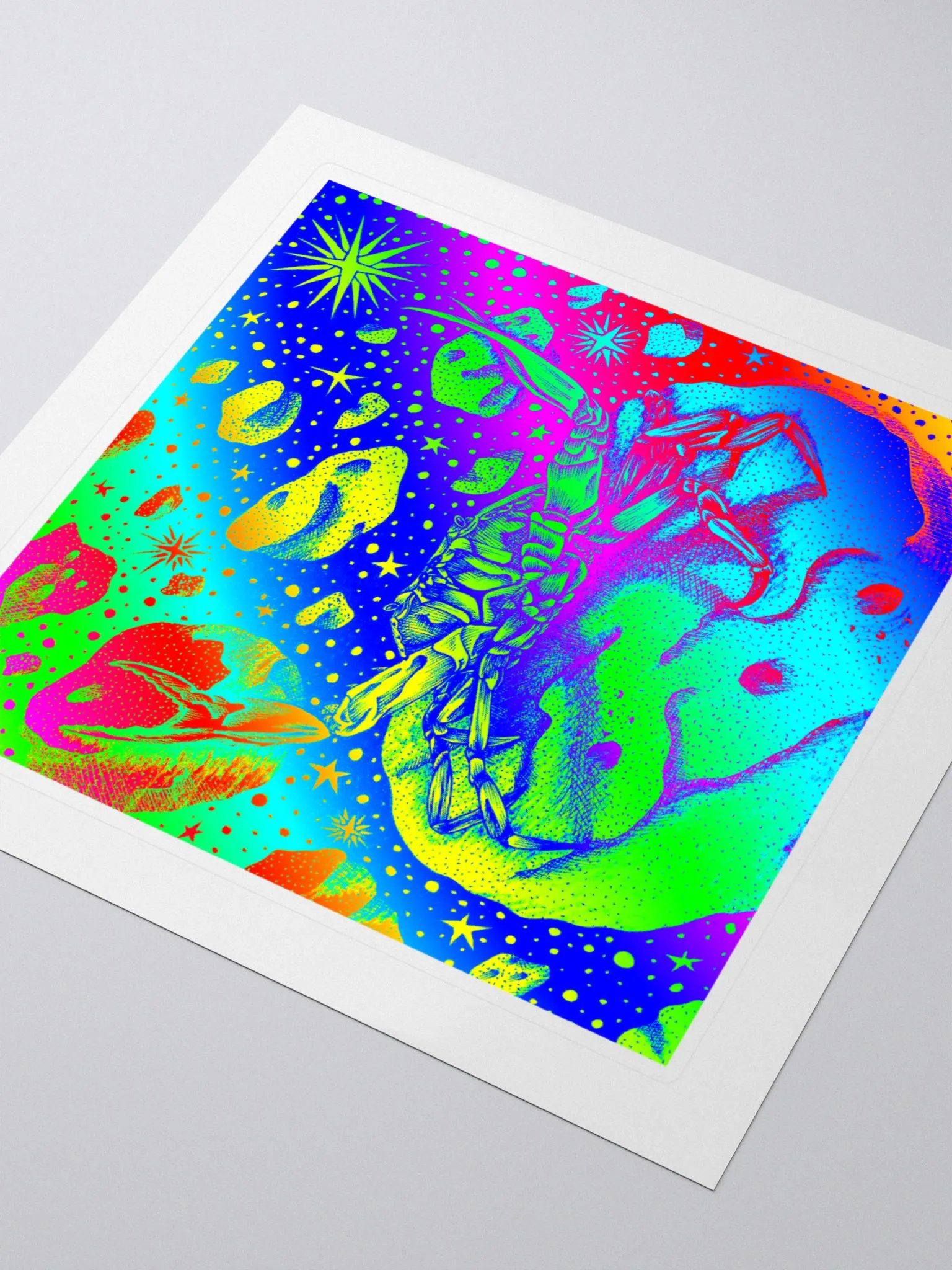 Limited Edition Full Rainbow Cancer Zodiac Kiss Cut Stickers product image (3)