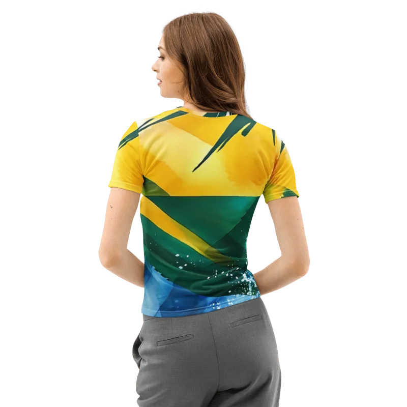 St. Vincent and the Grenadines - SVG Vintage Sport Diplomat Print | Women’s Cotton Crew Neck T-Shirt product image (4)