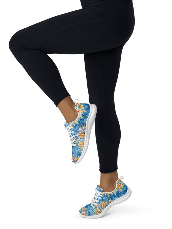 Solar Boho Mandala: Damen Sneaker in Blau & Gold Women's Athletic Shoes product image (2)