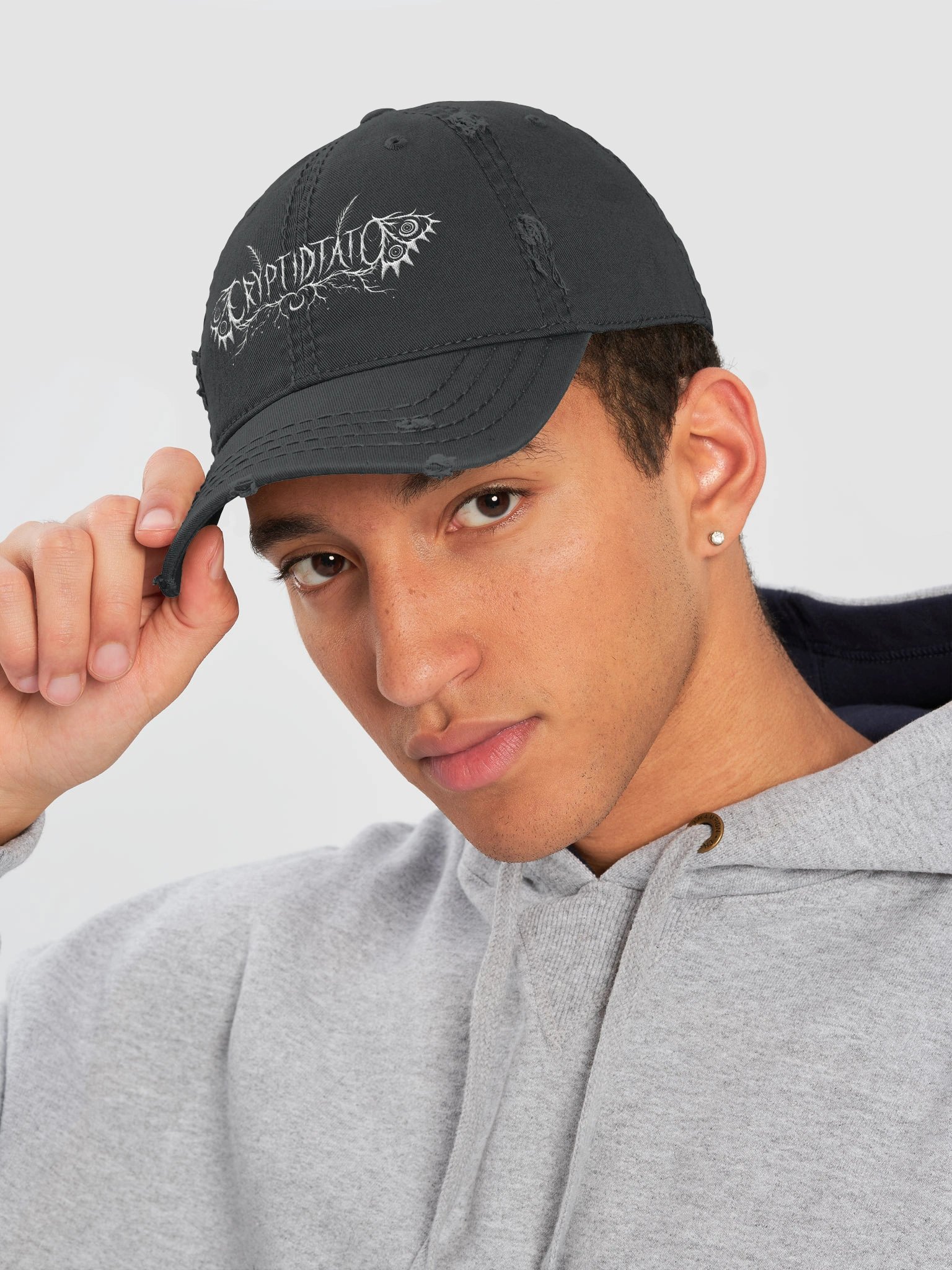 Cryptid Metal distressed hat product image (1)