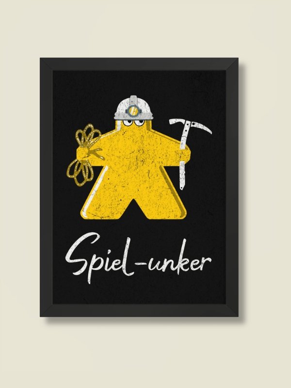 Spelunker Meeple Board Game Room Poster - FRAMED product image (1)