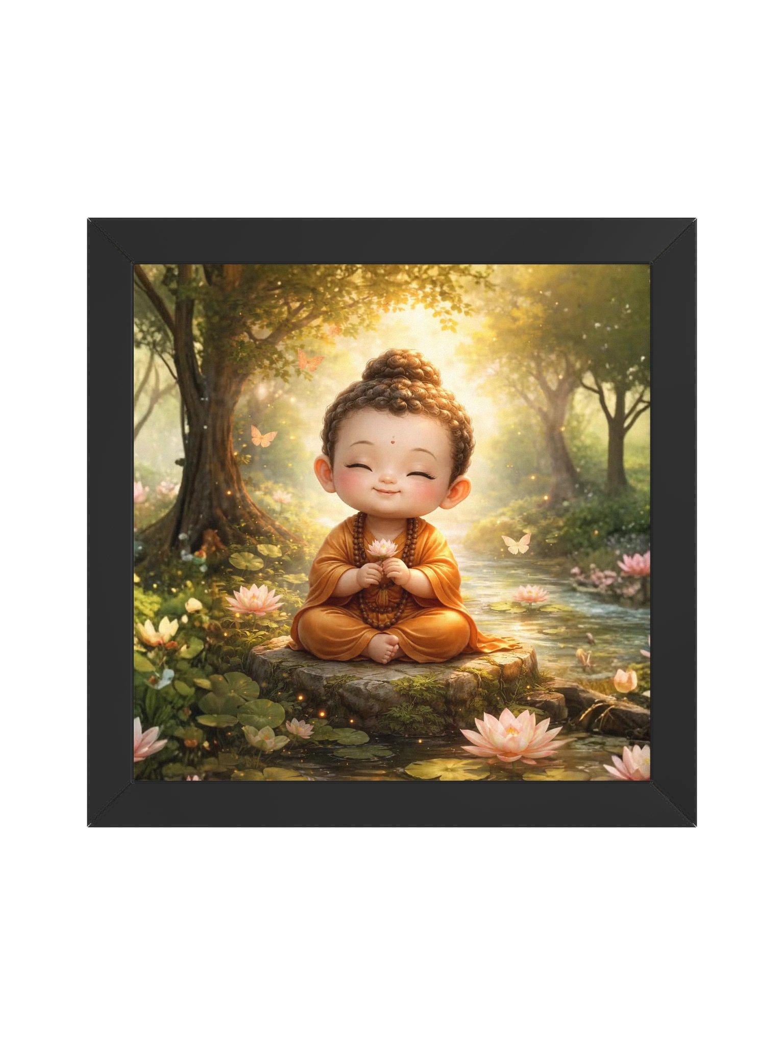 Little Buddha Lotus Meditation Art Print product image (9)