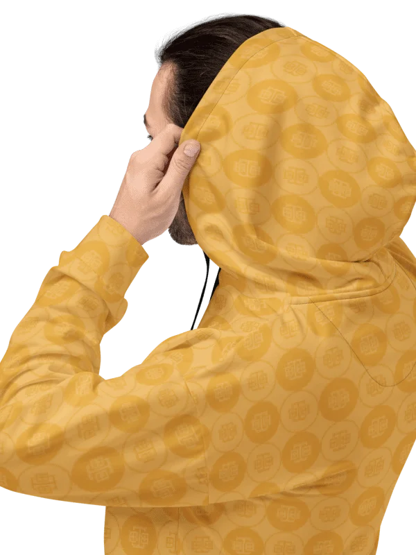BBB All Over Print Yellow Hoodie product image (9)