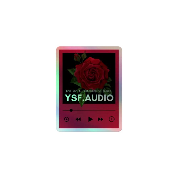 she isn't listening to music (Holographic Sticker Collection) product image (1)