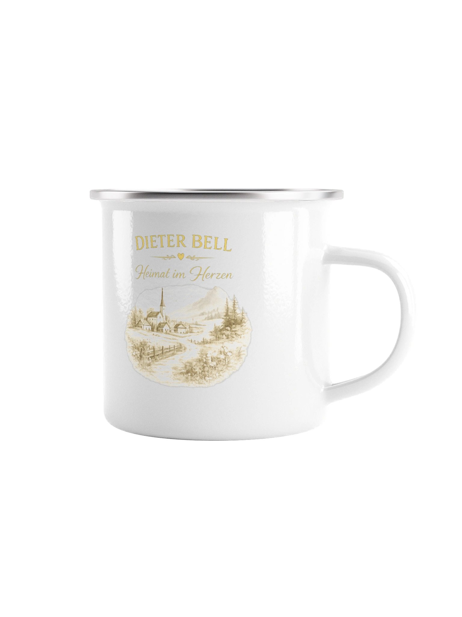 Dieter Bell – Heimat im Herzen Emaille-Tasse product image (1)