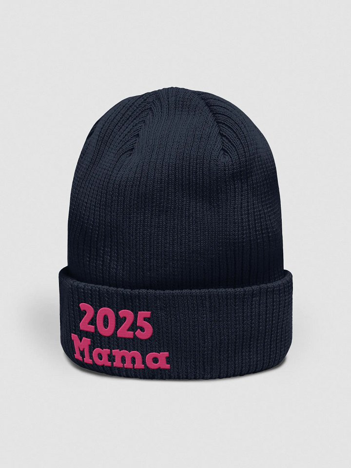 2025 Mama Embroidered Ribbed Beanie product image (2)