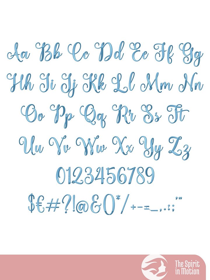 Angista Script Embroidery Font product image (2)