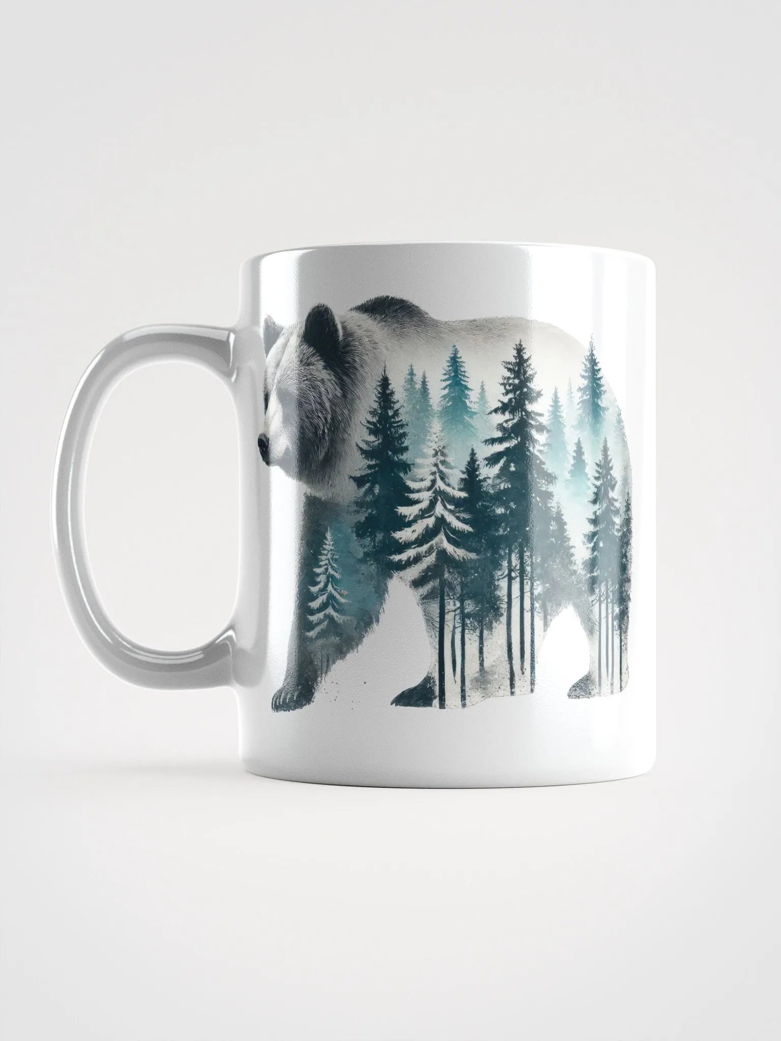 Forest Bear White Glossy Mug product image (6)