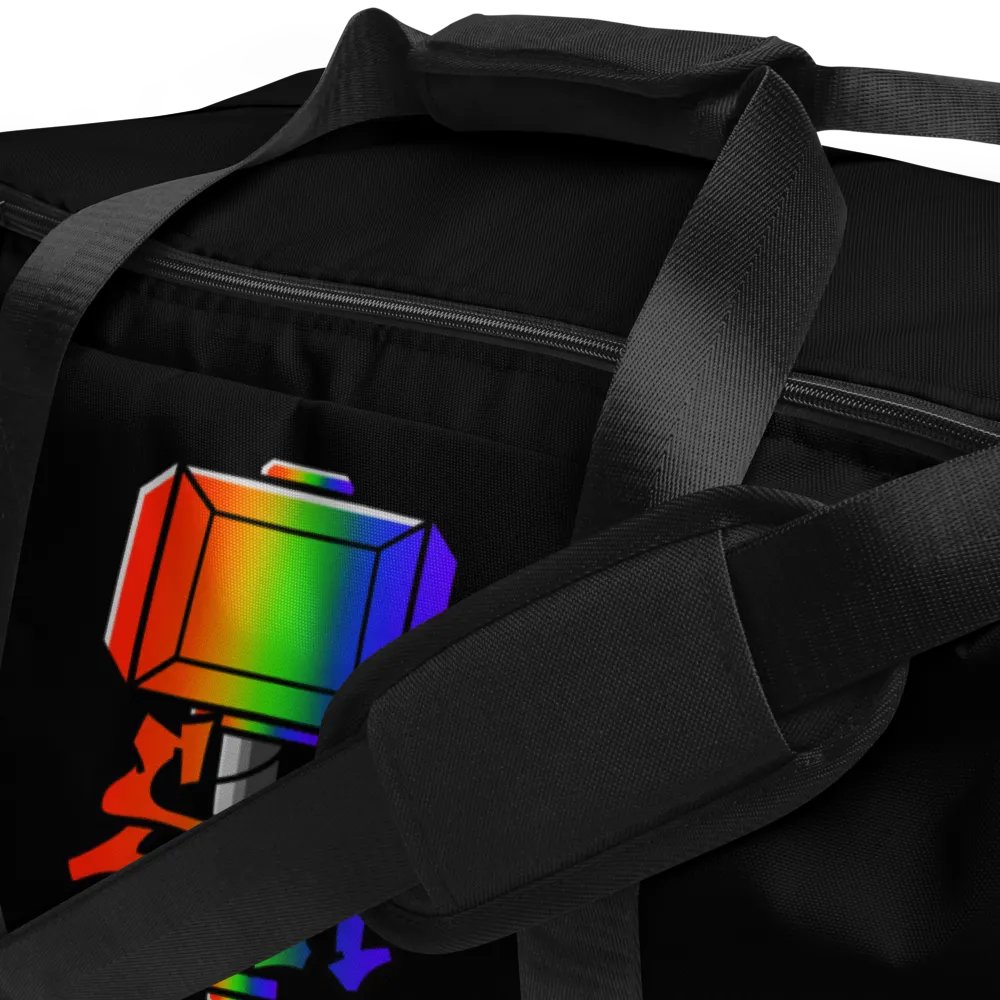 Vibrant Fragmented Rainbow Duffle Bag product image (6)