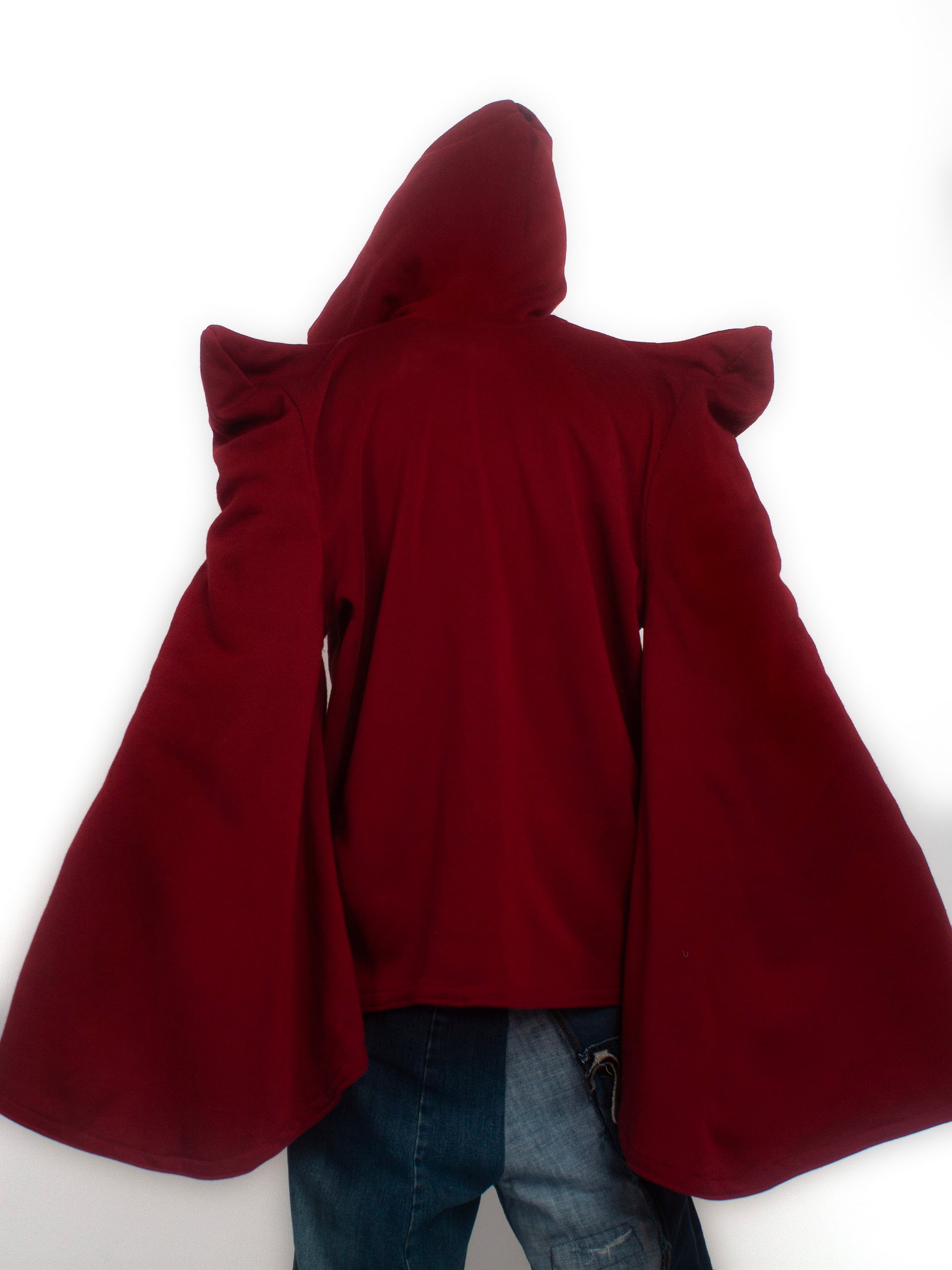WIDE ARM SPIKE SHOULDER ZIP UP HOODIE product image (4)