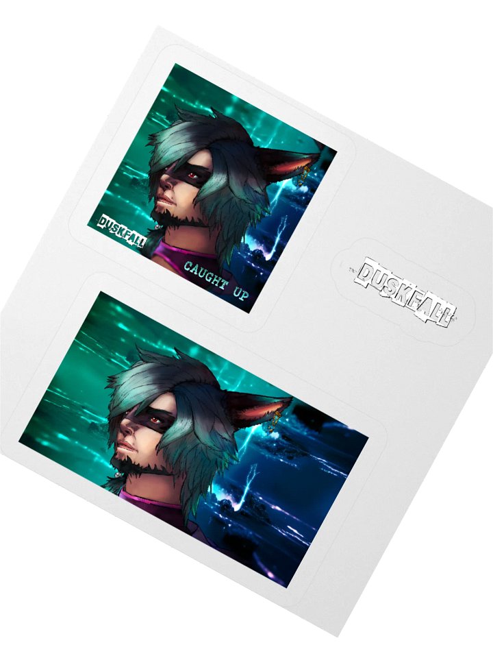 DUSKFALL Neon Fox Kiss Cut Stickers product image (6)