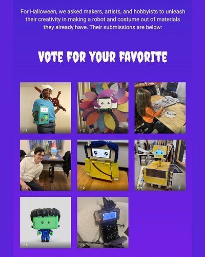 It's voting season and all the Build Your Own Robot Halloween Competition Submissions are in! Cast your vote for your favorit...