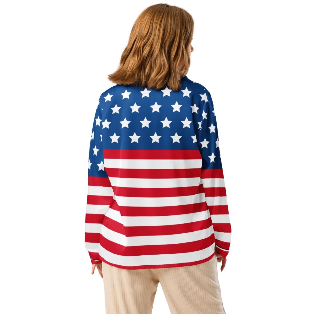 Graphic Grove Women’s American Flag Long-Sleeve Pyjama Top product image (2)