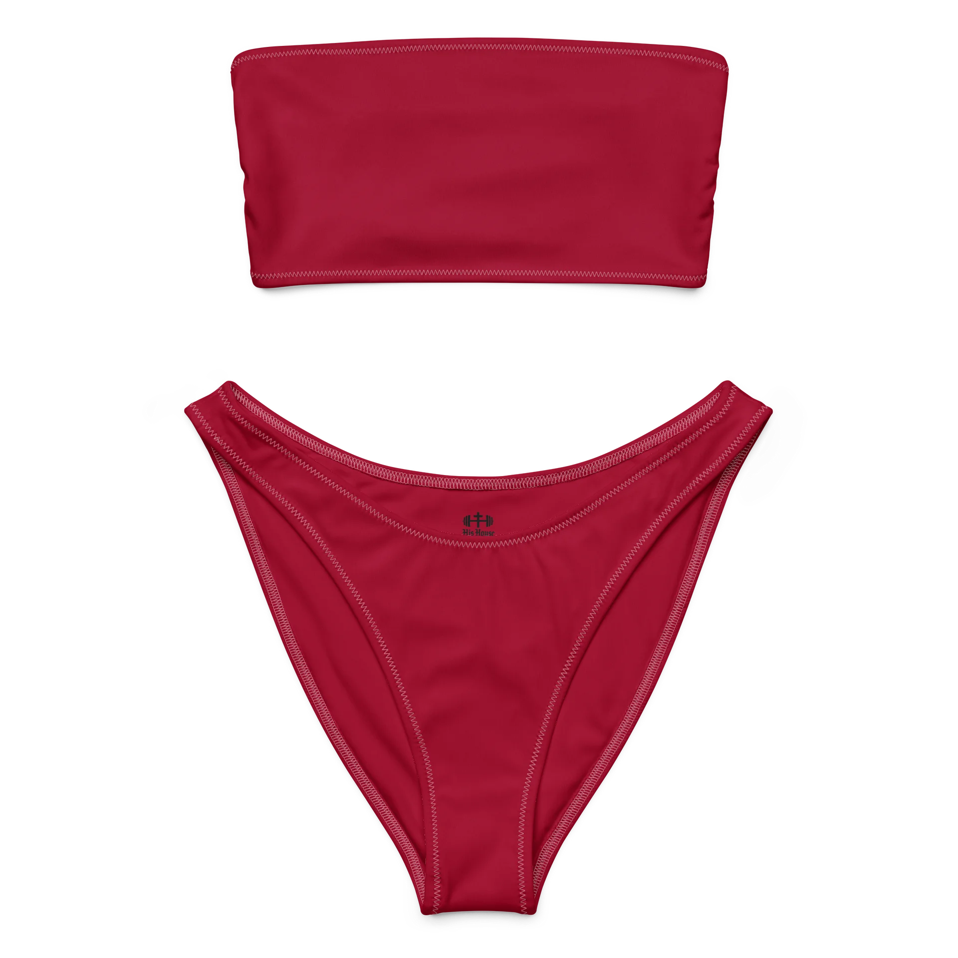 His House Womens Bandeau Bikini Set - Red product image (3)